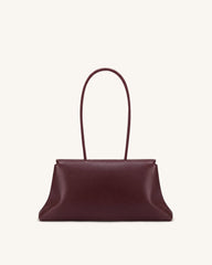 Selene Lock Flap Shoulder Bag - Burgundy