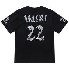 Amiri Fashion Printed Crewneck T-Shirt