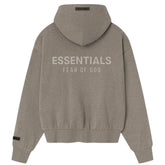 ESSENTIALS FOG CLASSIC FIT ZIP UP HOODIE HOMESTEAD HEATHER SS25