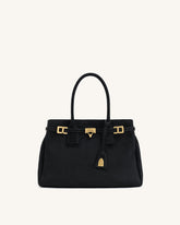 Miley Belt Embellished Tote Bag - Black