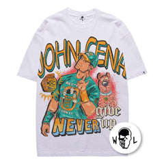 Warren Lotas John Cena "Never Give Up" T-Shirt - White