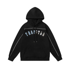 Trapstar Style Autumn/Winter Multi-Color Gradient Arch Logo Hoodie - Black