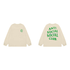 Anti Social Social Club Green Circle Logo Long Sleeve T-Shirt - Cream