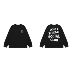 Anti Social Social Club Classic Long Sleeve T-Shirt - Black/White