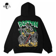 Warren Lotas Boston Leprechaun Gold Hoodie - Black