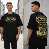 American street retro floral font short sleeved loose cotton heavyweight niche hip-hop tattoo artist trendy T-shirt