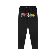 Trapstar Style Autumn/Winter Multi-Color Patchwork Sweatpants - Black