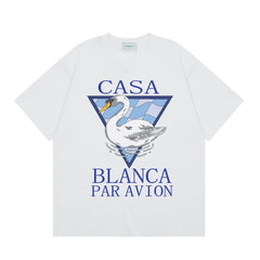 Casablanca Par Avion Swan Graphic T-Shirt - White