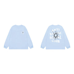 Anti Social Social Club Bullet Hole Long Sleeve T-Shirt - Light Blue