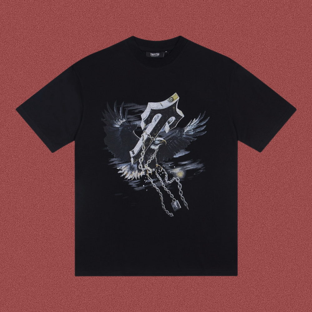 Trapstar Eagle & Broken Chains Graphic Tee - Black