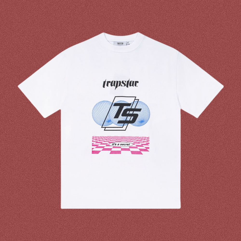 Trapstar Checkered Grid "TS" Graphic Tee - White