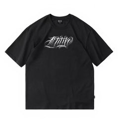 Trendy Tattoo Artist Manga Tattoo West Coast Street Dance Chicano Flower Font Cartoon American Pure Cotton Heavy Weight T-shirt