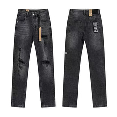 Ksubi Distressed & Shredded Denim - Washed Black