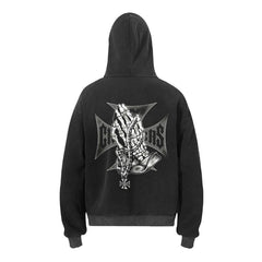 West Coast Choppers Praying Hands Iron Cross Hoodie - Black