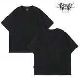 Solid color trendy brand loose T black short sleeved T-shirt for men, versatile, breathable and comfortable, drop shoulder sleeve top, heavyweight pure cotton 280G