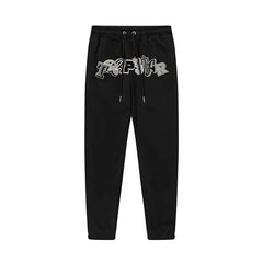 Trapstar Style Autumn/Winter Camo Patchwork Sweatpants - Black