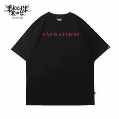 Original Trendy Brand American Street Flower Font Short Sleeve Men's and Women's Loose Cotton Heavy Weight Niche Hip Hop T-shirt