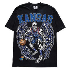 Warren Lotas Kansas Jayhawks Angel Basketball T-Shirt - Black