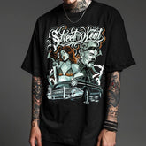 Original Trendy American Street West Coast Clown Short Sleeve T-shirt for Men and Women Loose Cotton Heavy Weight Chicano T-shirt