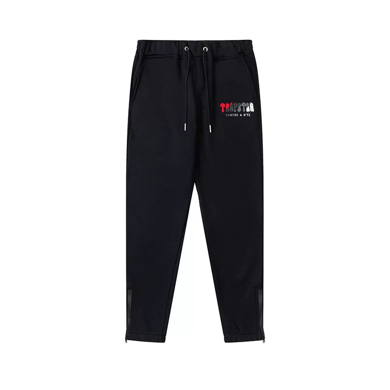 Trapstar Style Autumn/Winter Red-Black-White Hip-Print Sweatpants - Black