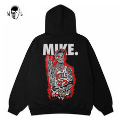 Warren Lotas Mike Red Skull Hoodie - Black