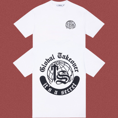 Trapstar Global Takeover Globe & "TS" Graphic Tee - White