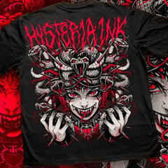 Street American Trendy Brand Rock Trendy Brand European and American Dead Core Band Gothic Dark Short sleeved T-shirt Niche Punk Metal