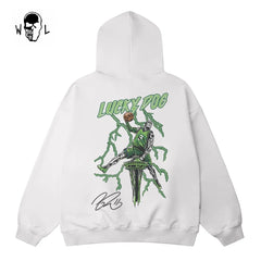 Warren Lotas Lucky Dog Lightning Hoodie - White