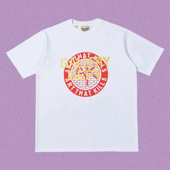 Gallery Dept. Art That Kills Stamp Logo Short Sleeve T-Shirt - White/Red