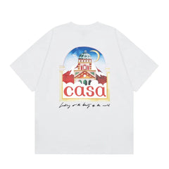 Casablanca Arch Architectural Back Graphic T-Shirt - White