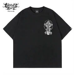 China-Chic Brand American street fancy character short sleeve men's and women's loose cotton heavy weight small crowd hip-hop clown T-shirt