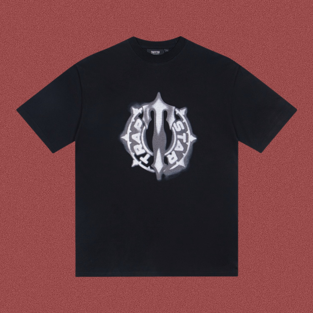 Trapstar Spiked Circle "T" Graphic Tee - Black/White