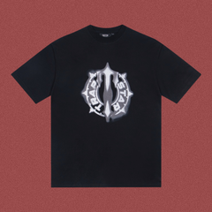 Trapstar Spiked Circle "T" Graphic Tee - Black/White