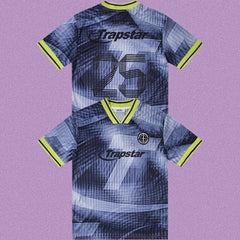 Trapstar Camo V-Neck Football Jersey - Dark Charcoal/Blue