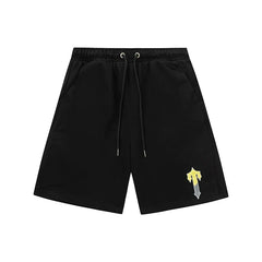 Trapstar Irongate Arch Small T Sweat Shorts - Black/Yellow