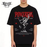 American retro trend street heavyweight little angel pure cotton round neck shoulder down couple short sleeved T-shirt