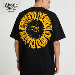 Original American style streetwear retro floral characters Chicano West Coast pure cotton heavyweight niche hip-hop tattoo artist