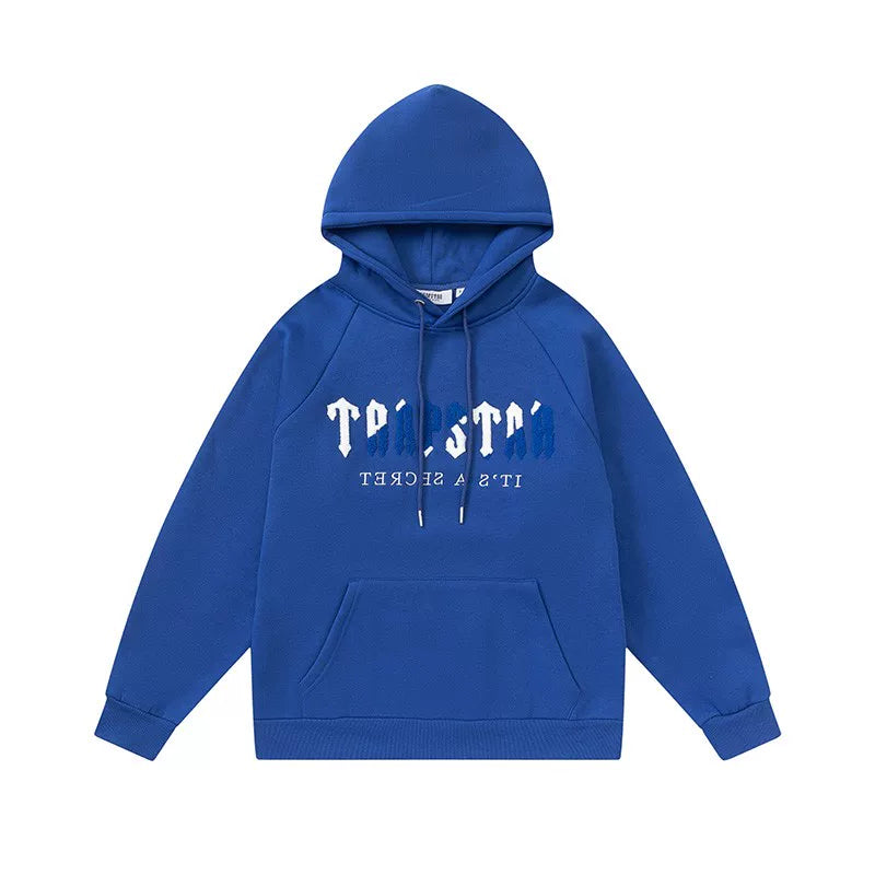 Trapstar Style Autumn/Winter Gradient Logo Graphic Hoodie - Royal Blue
