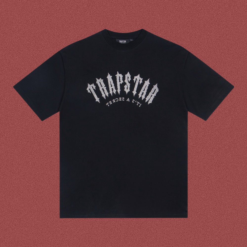 Trapstar Spiky Gothic Arch Logo Tee - Black
