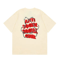 Anti Social Social Club Barbed Wire Logo T-Shirt - Cream