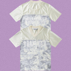Trapstar V-Neck Camo Soccer Jersey - Off-White/Grey