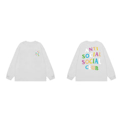 Anti Social Social Club Multi-Color Logo Long Sleeve T-Shirt - White