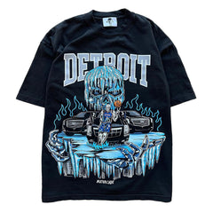 Warren Lotas Detroit Frozen Skull Basketball T-Shirt - Black