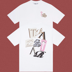 Trapstar Collage Card Alphabet Graphic Tee - White