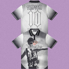 Trapstar Halftone Graphic Polo Jersey - Black/White