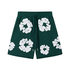 Denim Tears Cotton Wreath Shorts - Forest Green