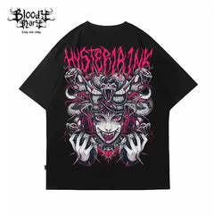 Street American Trendy Brand Rock Trendy Brand European and American Dead Core Band Gothic Dark Short sleeved T-shirt Niche Punk Metal