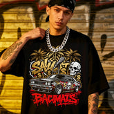 Original Trendy Brand American High Street ins Skull Little Popular Hip Hop Heavy Fancy Characters China-Chic West Coast Short Sleeve T-shirt