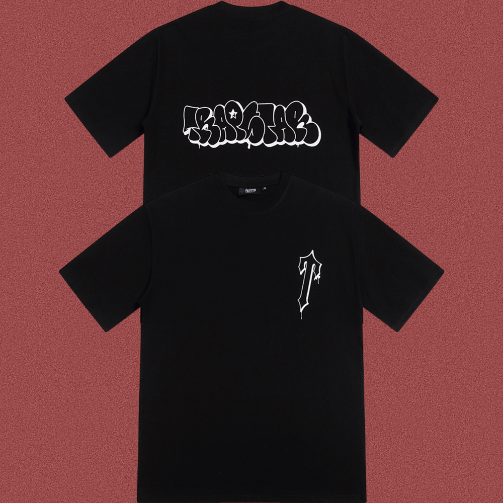 Trapstar Bubble Graffiti Logo Tee - Black