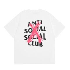 Anti Social Social Club Red X-Cross Logo T-Shirt - White